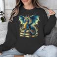 Book Lover Reading Fantasy Dragon Unisex Sweatshirt