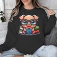 Book Lover Reading Pig Unisex Sweatshirt