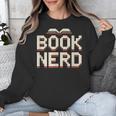 Book Nerd Retro Pixel Reading Librarian Aesthetic Unisex Sweatshirt