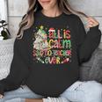 Book Tree All Is Calm Said No Teacher Ever Christmas Unisex Sweatshirt