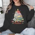 All Booked For Christmas Book Lovers Xmas Tree Lights Unisex Sweatshirt All Booked For Christmas Book Lovers Xmas Tree Lights Unisex Sweatshirt