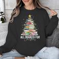 All Booked For Christmas Coquette Books Teacher Xmas Tree Unisex Sweatshirt All Booked For Christmas Coquette Books Teacher Xmas Tree Unisex Sweatshirt