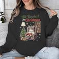 All Booked For Christmas Cute Bookish Cat Lover Unisex Sweatshirt All Booked For Christmas Cute Bookish Cat Lover Unisex Sweatshirt