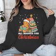 All Booked For Christmas Gingerbread Christmas Tree Book Kid Unisex Sweatshirt All Booked For Christmas Gingerbread Christmas Tree Book Kid Unisex Sweatshirt