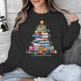 All Booked For Christmas Teacher Reading Student Bookworm Unisex Sweatshirt
