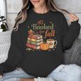 All Booked For Fall Books Coffee Fall Leaves Pumpkins Autumn Unisex Sweatshirt