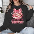 All Booked For Valentine Cute Pink Book Lover Aesthetic Unisex Sweatshirt