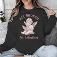 All Booked For Valentines Cute Cherub Vintage Book Lover Unisex Sweatshirt