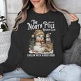 Bookish Christmas North Pole Book Club Snowman Book Worm Unisex Sweatshirt