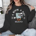 Bookish Mental Health Book A Day Retro Read More Book Unisex Sweatshirt