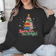 Books Make You Bright Christmas Librarian Book Lover Unisex Sweatshirt