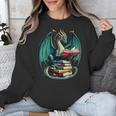 Books Dragon Reading Book Lover Unisex Sweatshirt