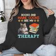 BOOKS AND MAINE COONS ARE MY THERAPY Main Coon Unisex Sweatshirt