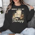 Books Are My Therapy Cozy Reading Chair Artwork Unisex Sweatshirt Books Are My Therapy Cozy Reading Chair Artwork Unisex Sweatshirt