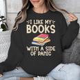 I Like My Books With a Side Of Panic Thriller Unisex Sweatshirt I Like My Books With a Side Of Panic Thriller Unisex Sweatshirt