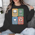 Books Yarn Coffee Repeat Crocheting Unisex Sweatshirt