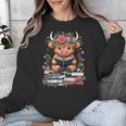 Bookworm Cute Baby Highland Cow Reading Book Unisex Sweatshirt Bookworm Cute Baby Highland Cow Reading Book Unisex Sweatshirt