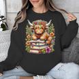 Bookworm Cute Highland Cow Reading Book Unisex Sweatshirt Bookworm Cute Highland Cow Reading Book Unisex Sweatshirt