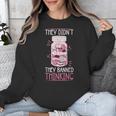Bookworm Library Banned Book -Adults Short Sleeve Modern Crew Neck Small Straight Imported They Didn't Ban Books They Banned Thinking Unisex Sweatshirt