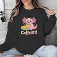 Caffelotl Cute Axolotl Pun Coffee Book Lover Kawaii Humor Unisex Sweatshirt Caffelotl Cute Axolotl Pun Coffee Book Lover Kawaii Humor Unisex Sweatshirt