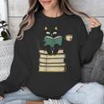 Cat Reading Book Unisex Sweatshirt