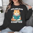 Cat Reading Books Bookworm Read One More Chapter Unisex Sweatshirt Cat Reading Books Bookworm Read One More Chapter Unisex Sweatshirt