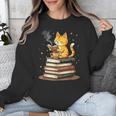 Cat Reading Books Unisex Sweatshirt