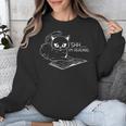 Cat Shh I'm Reading Book Reader Unisex Sweatshirt