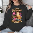Cat Shirts For Women Book Lover Shirt Cats And Books Unisex Sweatshirt