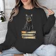 Cat Sitting On Books Unisex Sweatshirt