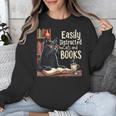 Cats And Books Book & Cat Lover Easily Distracted By Unisex Sweatshirt