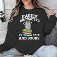 Cats And Books Read Reading Librarian Book Across America Unisex Sweatshirt