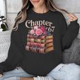 Chapter 67 Floral Book Stack Unisex Sweatshirt