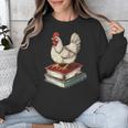 Chicken Books Back To School First Day Of School Boys Girls Unisex Sweatshirt Chicken Books Back To School First Day Of School Boys Girls Unisex Sweatshirt