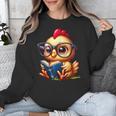 Chicken Reading a Book Farm Animal Chick Unisex Sweatshirt Chicken Reading a Book Farm Animal Chick Unisex Sweatshirt