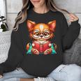 Chihuahua Reading a Book Dog Unisex Sweatshirt