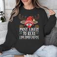 Christmas Matching Most Likely To Read A Book PJS Unisex Sweatshirt