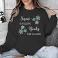Christmas Shirts Snow Is Falling Books Are Calling Men Women Unisex Sweatshirt