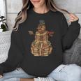 Christmas Snowman Made Of Books Holiday Reading Xmas Unisex Sweatshirt Christmas Snowman Made Of Books Holiday Reading Xmas Unisex Sweatshirt