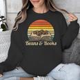 Coffee Beans & Books Retro Bookworm Librarian Unisex Sweatshirt Coffee Beans & Books Retro Bookworm Librarian Unisex Sweatshirt