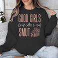 Coffee And Smut Good Girls Read Smutty Book Merch For Women Unisex Sweatshirt