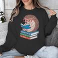 Cool Hedgehog Book Nerd Readers Unisex Sweatshirt