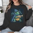 Cool Magical Book With Wizard Turtle For Adults And Kids Unisex Sweatshirt