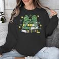 Coquette Bow Books St Patrick's Shamrock Bookworm Librarian Unisex Sweatshirt Coquette Bow Books St Patrick's Shamrock Bookworm Librarian Unisex Sweatshirt