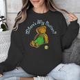 Corduroy Where's My Button Teddy Bear Retro Children's Book Unisex Sweatshirt