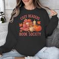 Cozy Readers Book Society Teacher Reading Floral Pumpkin Tee Unisex Sweatshirt