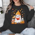 Cute Beanie Ghost Bookworm Cozy Book Reading Halloween Unisex Sweatshirt Cute Beanie Ghost Bookworm Cozy Book Reading Halloween Unisex Sweatshirt
