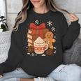 Cute Christmas Books Gingerbread Xmas Book Lover Teacher Unisex Sweatshirt Cute Christmas Books Gingerbread Xmas Book Lover Teacher Unisex Sweatshirt