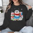 Cute Christmas A Penguin Reading Book Snowflake Hot Teacher Unisex Sweatshirt Cute Christmas A Penguin Reading Book Snowflake Hot Teacher Unisex Sweatshirt