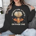 Cute Dragon Book Hot Air Balloon Adventure Fantasy Reading Unisex Sweatshirt Cute Dragon Book Hot Air Balloon Adventure Fantasy Reading Unisex Sweatshirt